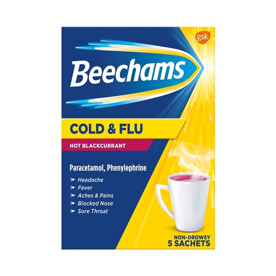 Picture of BEECHAMS COLD AND FLU BLACKCURRANT 5'S X 6