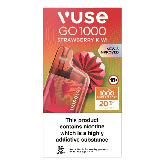 Picture of VUSE GO 1000 STRAWBERRY KIWI *BOX* 20mg x 10   