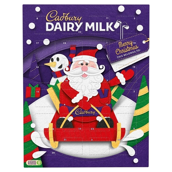 Picture of CADBURY DAIRY MILK ADVENT CALENDAR XMAS  90g X 12