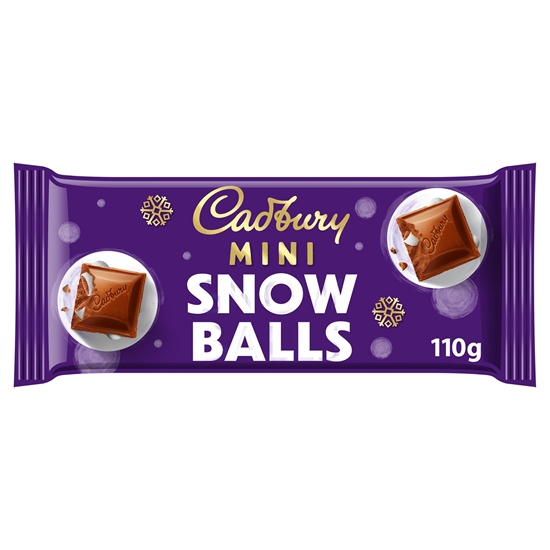 Picture of CADBURY MINI SNOWBALLS TABLET 110g X 20