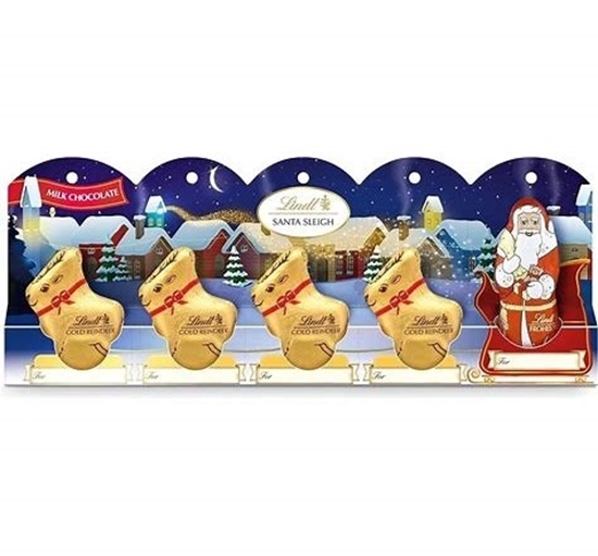 Picture of LINDT MINI SANTA PERFORATED PACK  50g X 20