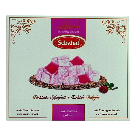 Picture of SEBAHAT ROSE TURKISH DELIGHT GIFT BOX 540G X 10