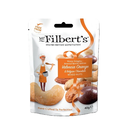 Picture of VALENCIA ORANGE & BELGAIN CHOC MIXED NUTS 40G X 20