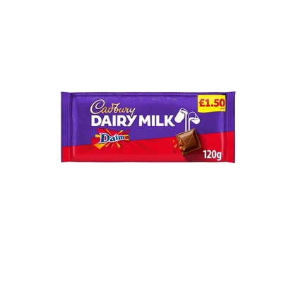 Picture of PM £1.50 CADBURY DAIRY MILK DAIM 120G X 18