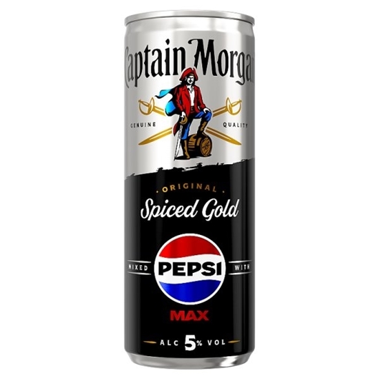 Picture of CAPTAIN MORGANS & PEPSI MAX CANS 250ml X 12