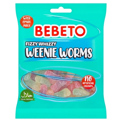 Picture of PM £1 BEBETO FIZZY WHIZZY WEENIE WORMS 150g x 10