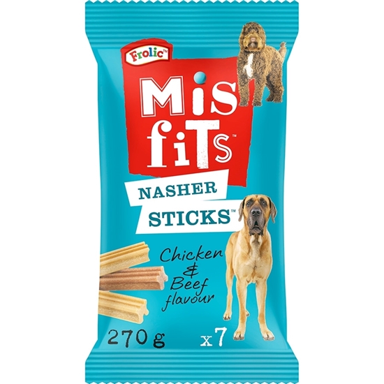 Picture of MISFITS NASHER STICKS LARGE DOG CHICK/BEEF 270Gx10