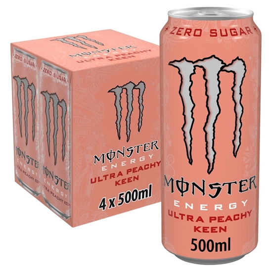 Picture of PM £1.65 MONSTER ULTRA PEACHY KEEN 500ML X 12 