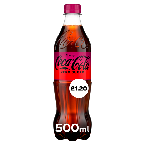 Picture of PM £1.20 COKE *ZERO* CHERRY 500ml x 12