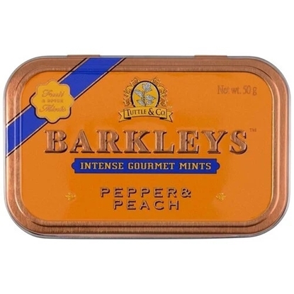 Picture of BARKLEYS GOURMET PEPPER & PEACH MINTS TIN 50G X 6