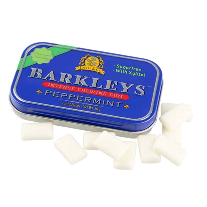 Picture of BARKLEYS INTENSE CHEWING GUM PEPPERMINT 30G X 9