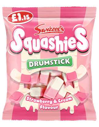 Picture of PM £1.15 SWIZZELS SQUASHIES STRAW & CREAM 120g x12