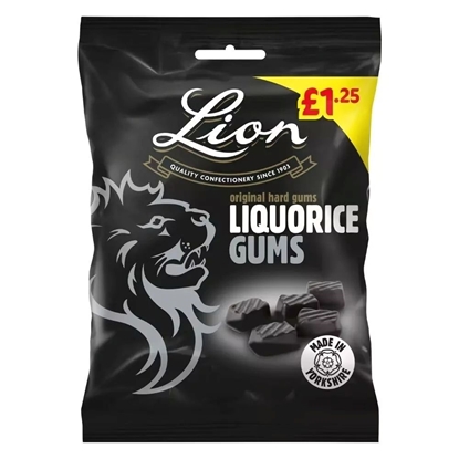 Picture of PM £1.25 LION LIQUORICE GUMS 130G X 12 