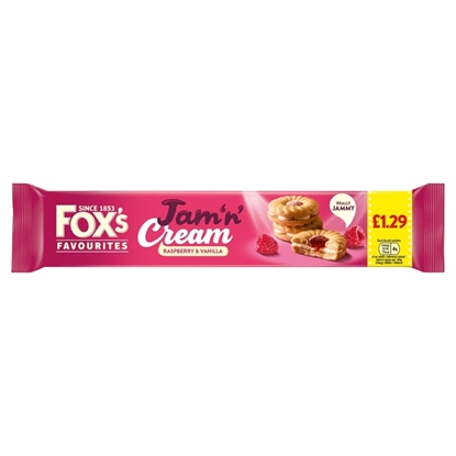 Picture of PM £1.29 FOXS JAM SANDWICH CREAMS 150G X 12 