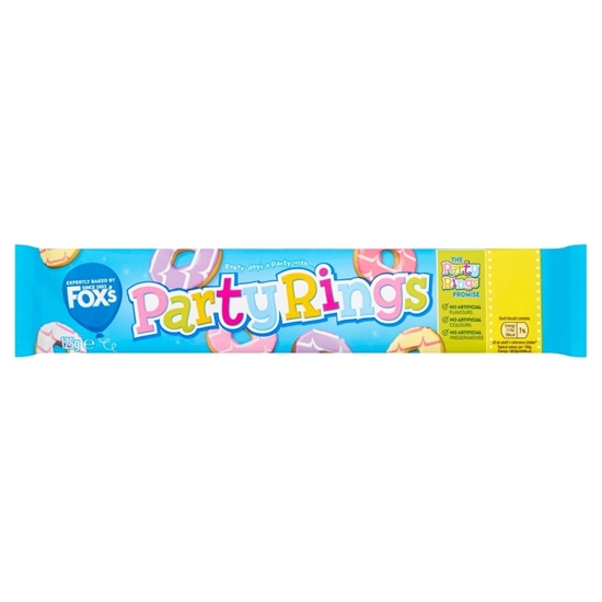 Picture of PM £1.29 FOXS PARTY RINGS 125G X 12