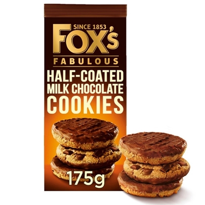 Picture of PM £2.50 FOXS HALF COATED CHOC COOKIES 175G X 8