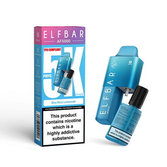 Picture of ELF BAR AF5000 KIT BLUE RAZZ LEMONADE 20MGx5