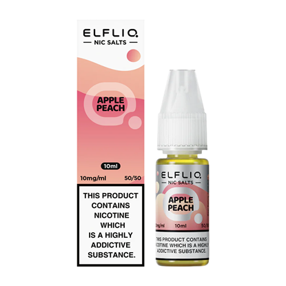 Picture of ELF LIQUID APPLE & PEACH NIC SALT 10MG 10MLx10