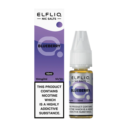 Picture of ELF LIQUID BLUEBERRY NIC SALT 10MG 10MLx10