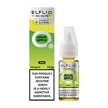 Picture of ELF LIQUID SOUR APPLE NIC SALT 10MG 10ML x 10