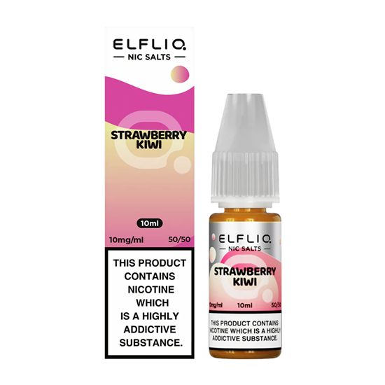 Picture of ELF LIQUID STRAWBERRY KIWI NIC SALT 10MG 10MLx10