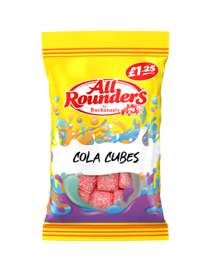 Picture of PM £1.25 ALL ROUNDERS COLA CUBES 110G X 12