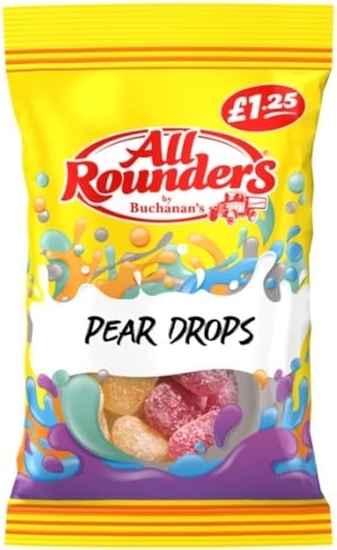 Picture of PM £1.25 ALL ROUNDERS PEAR DROP 110G X 12