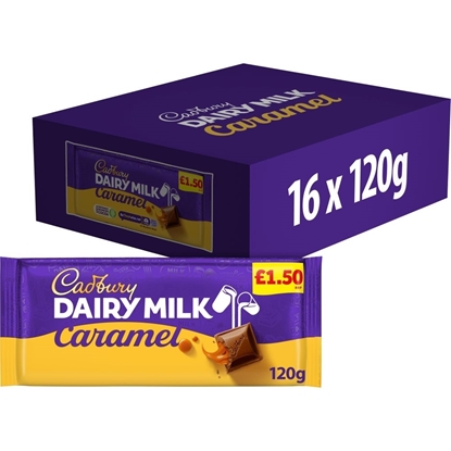 Picture of PM £1.50 CADBURY DAIRY MILK CARAMEL 120G X 16