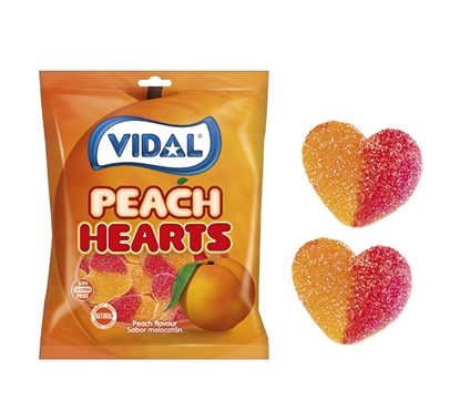 Picture of VIDAL PEACH HEARTS *BAGS* 90g x 14