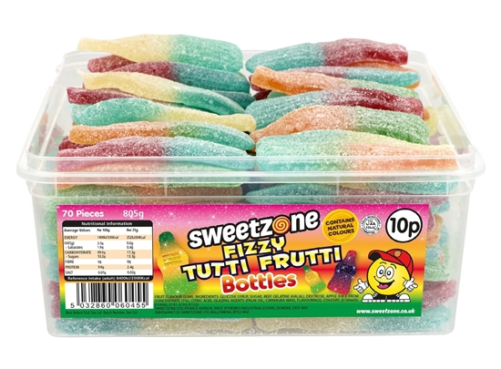 Picture of SWEETZONE FIZZY TUTTI FRUTTI BOTTLES 70 X 10P