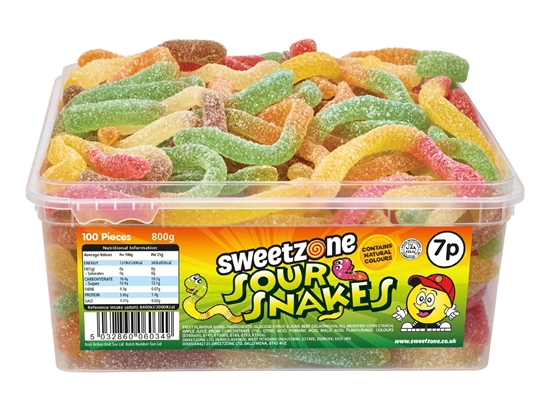 Picture of SWEETZONE SOUR SNAKES 100 X 7P