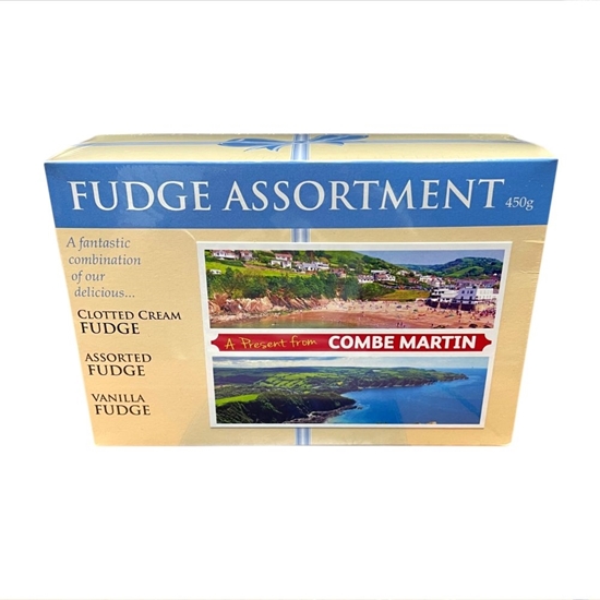 Picture of FUDGE ASSORTMENT POSTCARD COMBE MARTIN 450G X 8