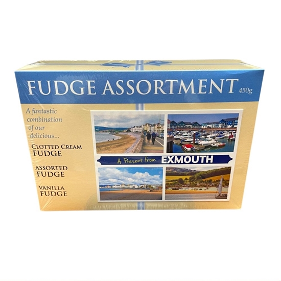 Picture of FUDGE ASSORTMENT POSTCARD EXMOUTH 450G X 8