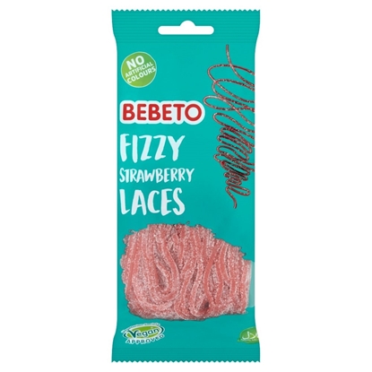 Picture of PM £1 BEBETO FIZZY STRAWBERRY LACES 160G X 12