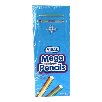 Picture of VIDAL *WRAPPED* RAINBOW MEGA PENCILS 50 x 20P