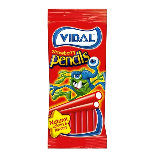 Picture of VIDAL STRAWBERRY PENCILS *BAGS* 90g x 14