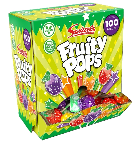 Picture of SWIZZELS FRUITY POPS DISPENSER  x 100  