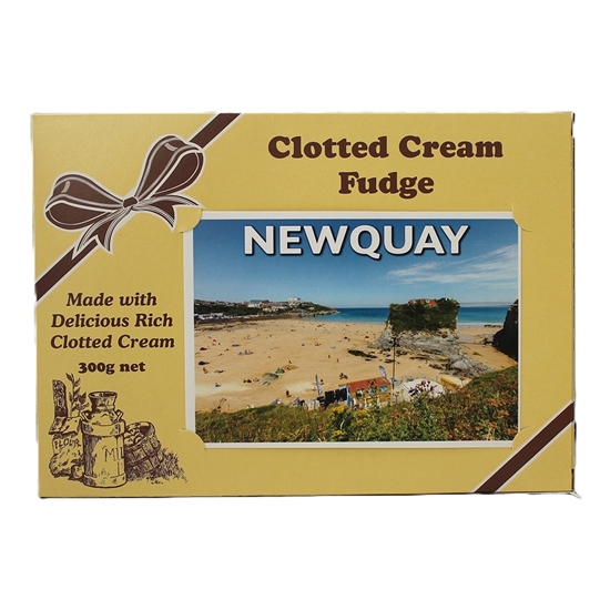 Picture of CLOTTED CREAM FUDGE POSTCARD EXMOUTH 300G X 15