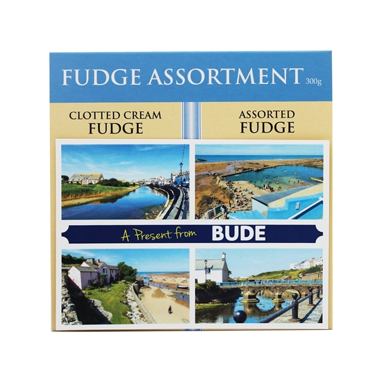 Picture of FUDGE ASSORTMENT POSTCARD DEVON COTTAGES 300G X 10
