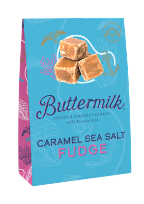 Picture of BUTTERMILK CARAMEL SEA SALT FUDGE BOX 150g x 6