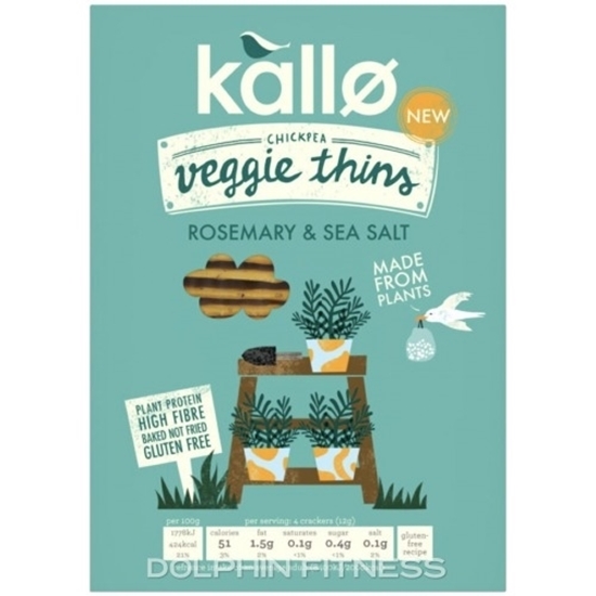 Picture of KALLO ROSEMARY SEA SALT VEGGIE THINS 100G X 12