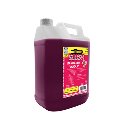 Picture of MILLIONS RED RASPBERRY SLUSH SYRUP 5LTR X 1
