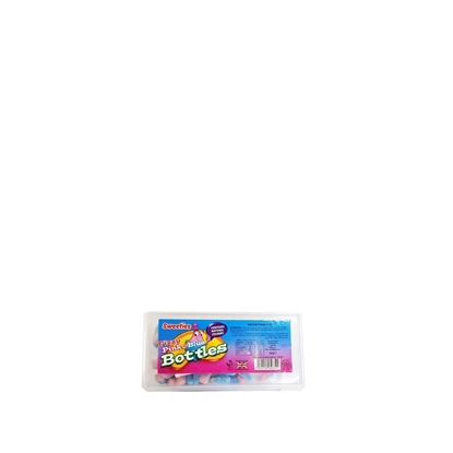 Picture of SWEETIES FIZZY PINK & BLUE BOTTLES TUB 200G X 12