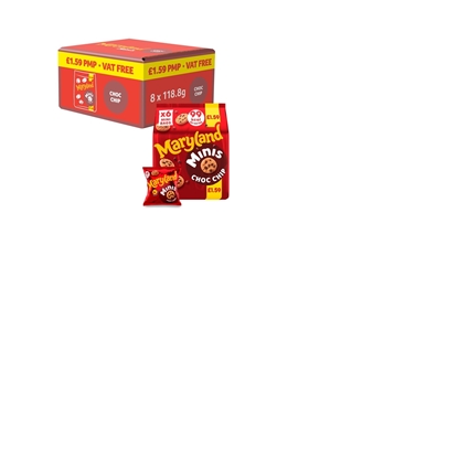 Picture of PM £1.59 MARYLAND MINI CHOC CHIP COOKIE 118g x 8