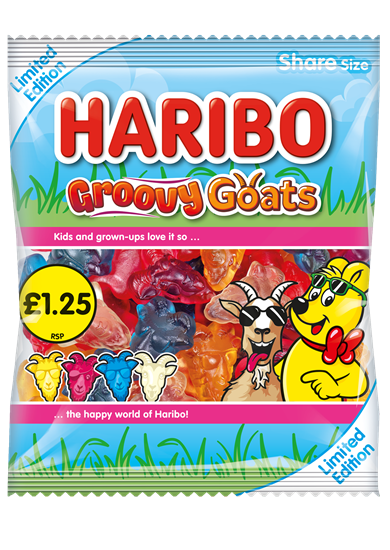 Picture of PM £1.25 HARIBO GROOVY GOATS 160G X 12