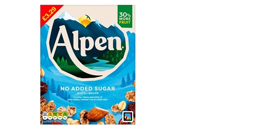 Picture of PM £3.29 ALPEN NO ADDED SUGAR MUESLI 550G X 6 