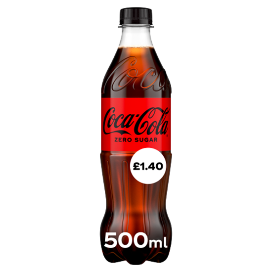 Picture of PM £1.40 COKE *ZERO* 500ML X 12