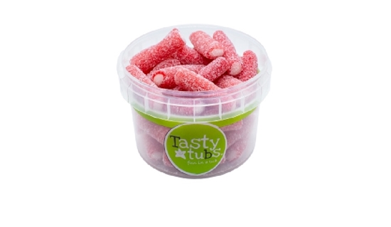Picture of PM £1.25 TASTY TUBS FIZZY STRAWB PENCILS 120g X 12