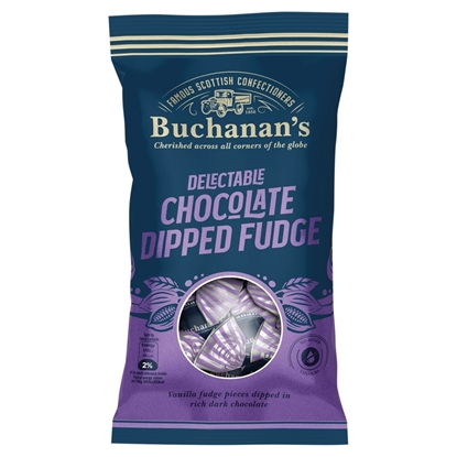 Picture of BUCHANANS CHOCOLATE DIPPED FUDGE BAGS 120G X 12