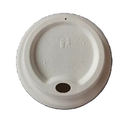 Picture of 12OZ/16OZ MOULDED FIBRE COFFEE LID WHITE GO-PAK